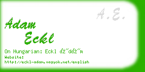 adam eckl business card